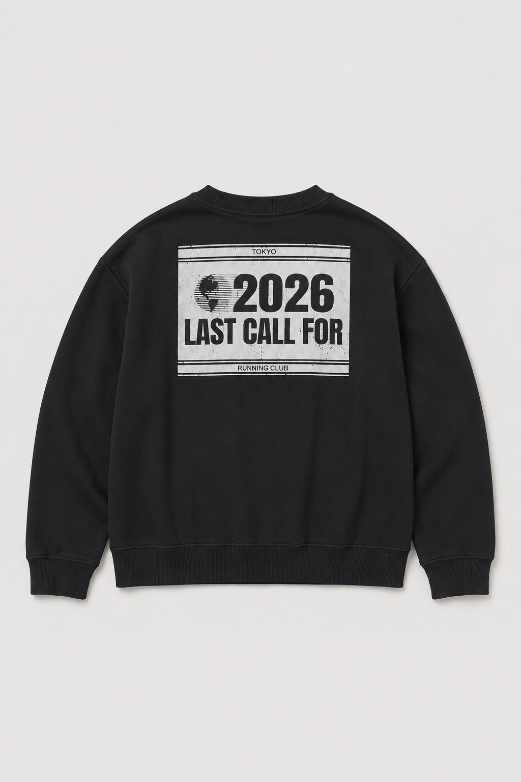 Crewneck Running Club Tokyo — Black par Last Call For — packshot 09