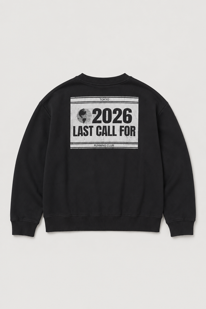 Crewneck Running Club Tokyo — Black par Last Call For — packshot 09