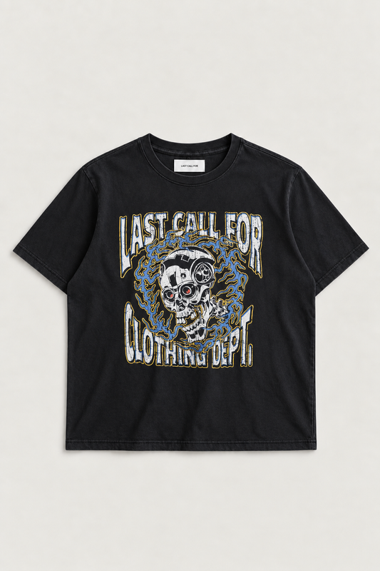 TEE SHIRT BOT MC BLACK par Last Call For — packshot 01