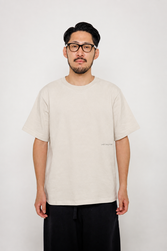 Tee-shirt Logo Box — Oldgrey / Vaporous Grey par Last Call For — packshot 02