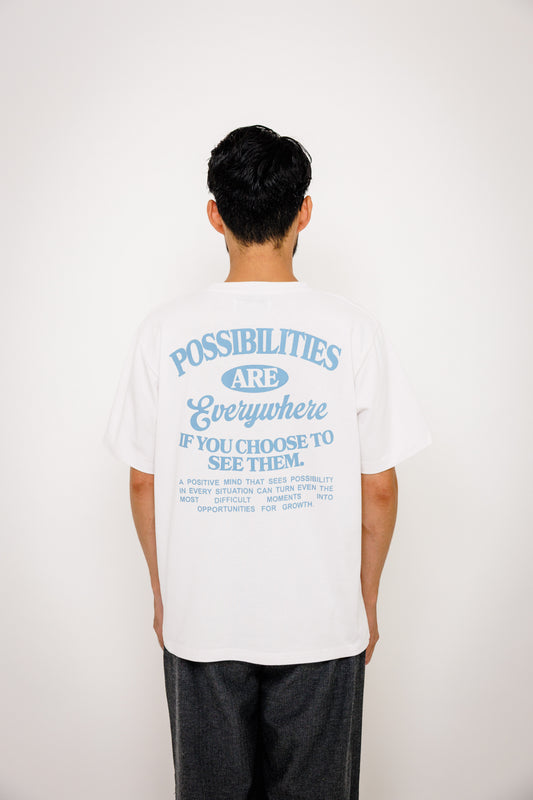 Tee-shirt No Possibilities — White / Smoke Blue par Last Call For — photo portée 03
