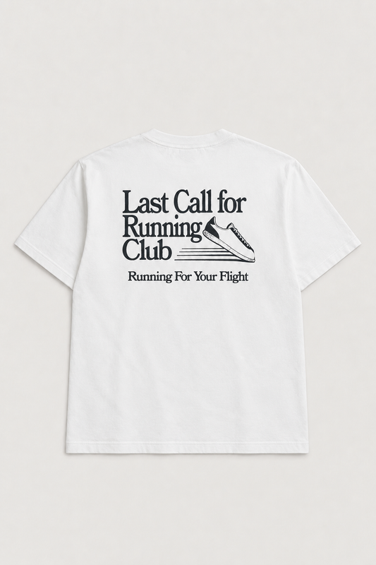 TEE SHIRT RUNNING FOR YOUR FLIGHT MC WHITE par Last Call For — packshot 01