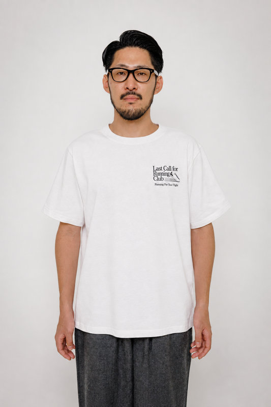 TEE SHIRT RUNNING FOR YOUR FLIGHT MC WHITE par Last Call For — packshot 02