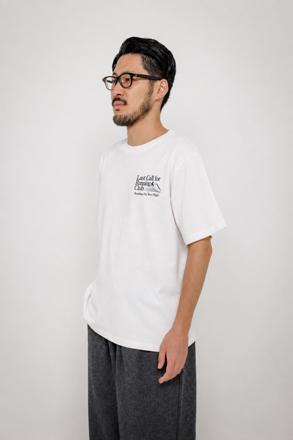 TEE SHIRT RUNNING FOR YOUR FLIGHT MC WHITE par Last Call For — packshot 04