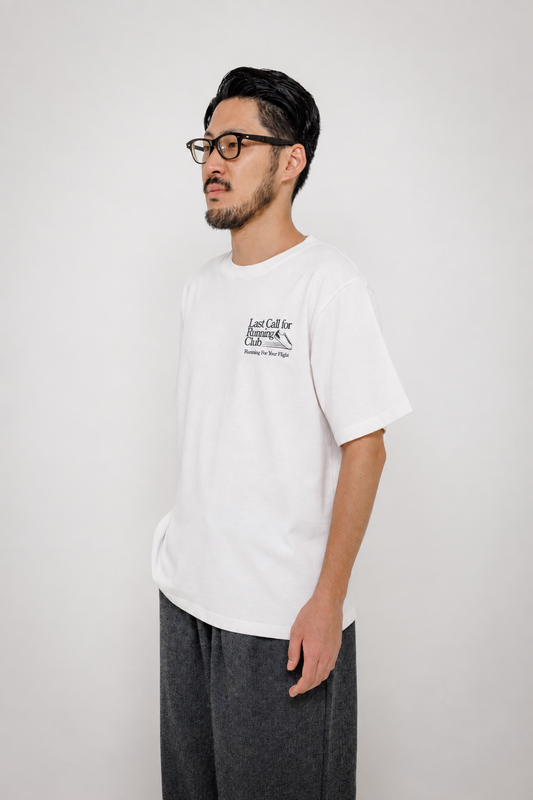 TEE SHIRT RUNNING FOR YOUR FLIGHT MC WHITE par Last Call For — packshot 04