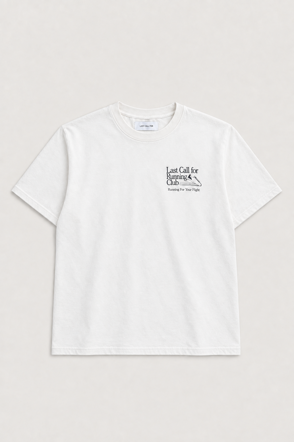 TEE SHIRT RUNNING FOR YOUR FLIGHT MC WHITE par Last Call For — packshot 05