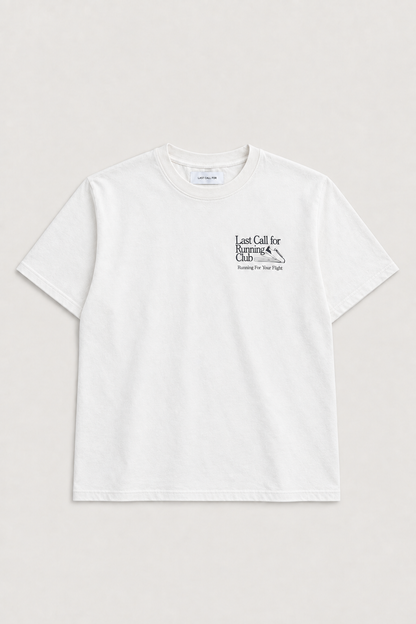 TEE SHIRT RUNNING FOR YOUR FLIGHT MC WHITE par Last Call For — packshot 05