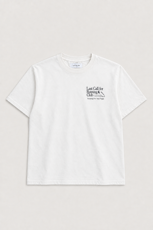 TEE SHIRT RUNNING FOR YOUR FLIGHT MC WHITE par Last Call For — packshot 05