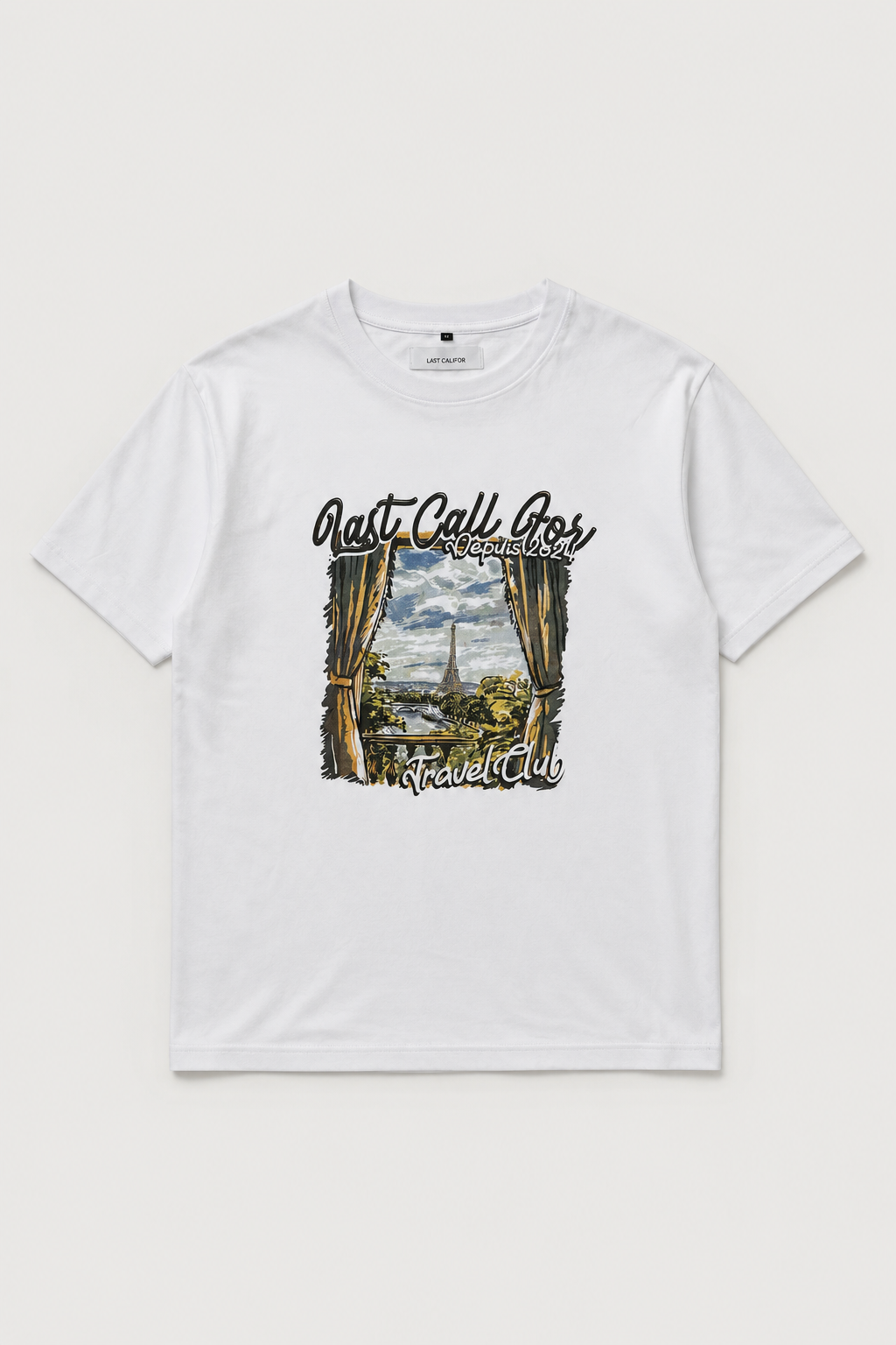 Tee-shirt Souvenir Paris — White par Last Call For — packshot 01