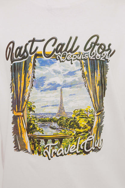 Tee-shirt Souvenir Paris — White par Last Call For — photo portée 05